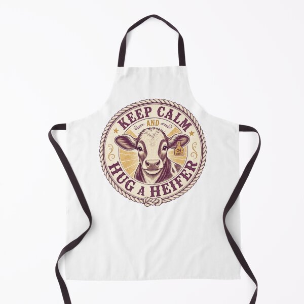 Item preview, Keep Calm and Hug a Heifer Country Western Cow Humor designed and sold by AntiqueImages.