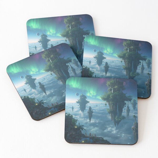 Item preview, Bioluminescent Sky Reef Alien Fantasy Landscape designed and sold by Luminous Wilds.