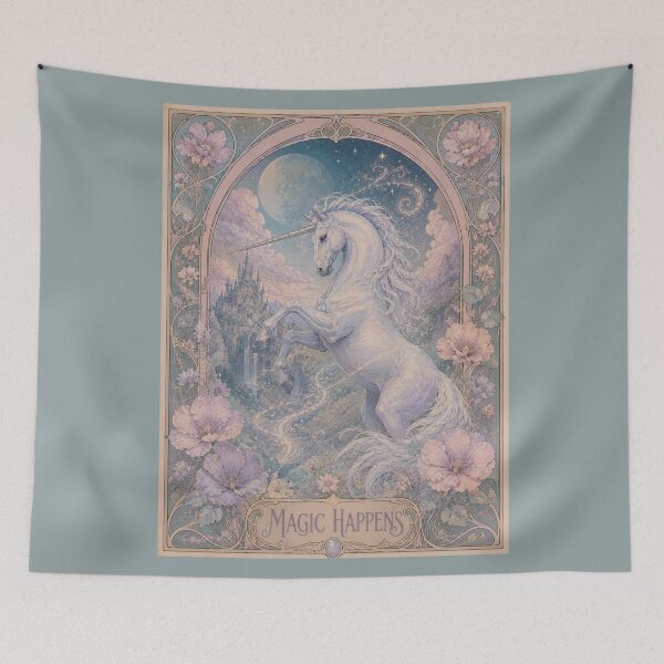 Item preview, Copy of Art Nouveau Magic Happens Unicorn  designed and sold by UnicornAndRaven .