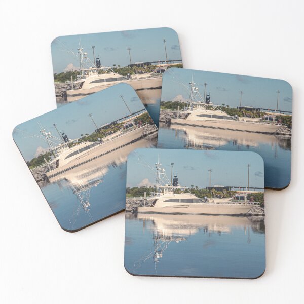 Item preview, Sport Fishing Boat Wall Art, Calm Marina designed and sold by Jiantmindworks.
