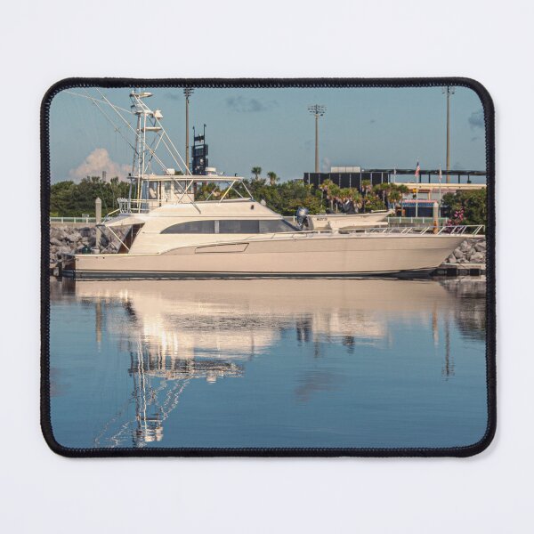 Item preview, Sport Fishing Boat Wall Art, Calm Marina designed and sold by Jiantmindworks.