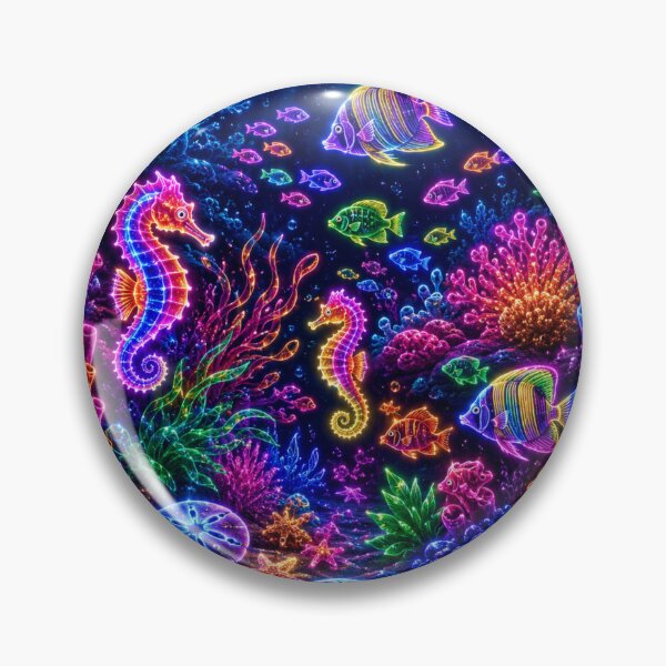 Item preview, Neon Ocean designed and sold by Scrapcrafty’s Digital Art Studio.