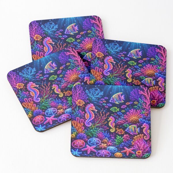 Item preview, Neon Ocean designed and sold by Scrapcrafty’s Digital Art Studio.