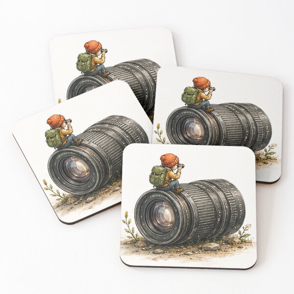 Item preview, Tiny Photographer Exploring a Giant Camera Lens designed and sold by Sara-Ai.