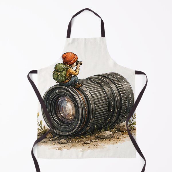 Item preview, Tiny Photographer Exploring a Giant Camera Lens designed and sold by Sara-Ai.