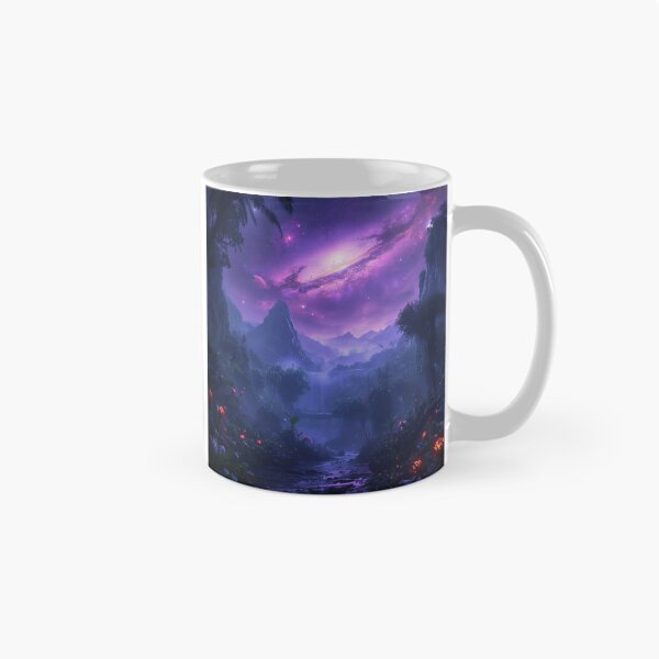 Item preview, Violet Nebula Jungle Alien Sci Fi Landscape designed and sold by Luminous Wilds.