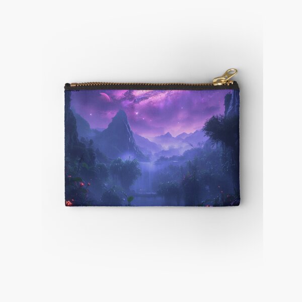 Item preview, Violet Nebula Jungle Alien Sci Fi Landscape designed and sold by Luminous Wilds.