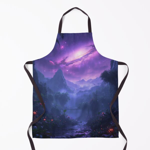 Item preview, Violet Nebula Jungle Alien Sci Fi Landscape designed and sold by Luminous Wilds.