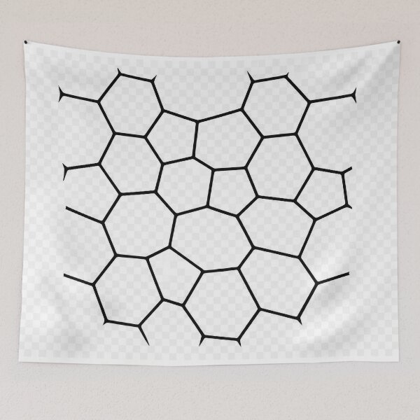 Item preview, Abstract Hexagon Pattern | Geometric Honeycomb Lines designed and sold by JMDG Studio.