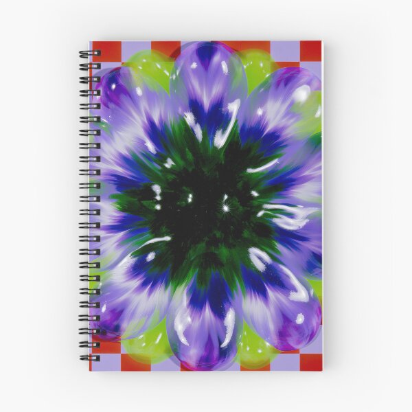 Item preview, Psychedelic Purple Bloom on Checkerboard designed and sold by bubblegoth.