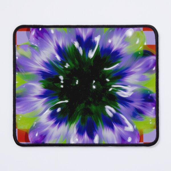Item preview, Psychedelic Purple Bloom on Checkerboard designed and sold by bubblegoth.