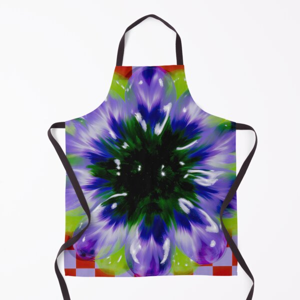 Item preview, Psychedelic Purple Bloom on Checkerboard designed and sold by bubblegoth.