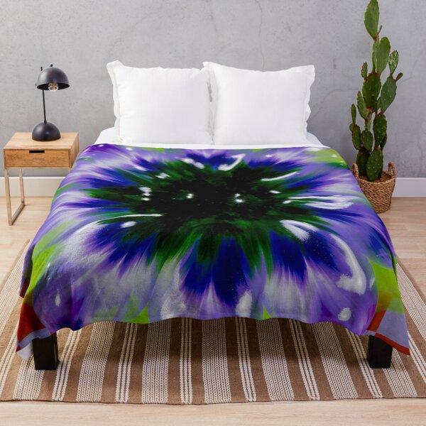 Item preview, Psychedelic Purple Bloom on Checkerboard designed and sold by bubblegoth.
