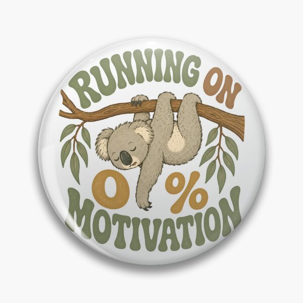 Item preview, Running On Zero Percent Motivation Cute Koala designed and sold by TechBro67.