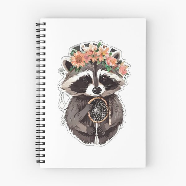 Item preview, Boho Flower Crown Jimothy Raccoon Chic Meme designed and sold by Gurjeetpixelart.