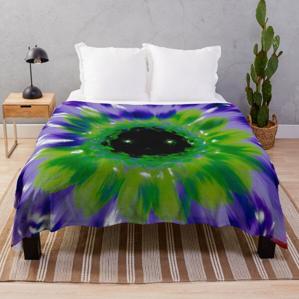 Item preview, Psychedelic Purple Flower Checkerboard designed and sold by bubblegoth.