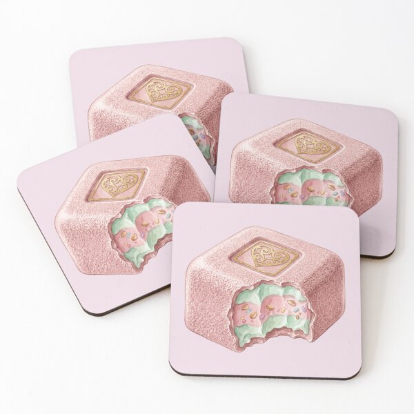 Item preview, Pink Quartz Velvet Square Chocolate Truffle designed and sold by 0Zetgest.