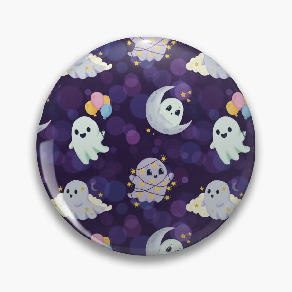 Item preview, Cute Celestial Ghosts and Stars Seamless Halloween Pattern designed and sold by StoriesInGrain.