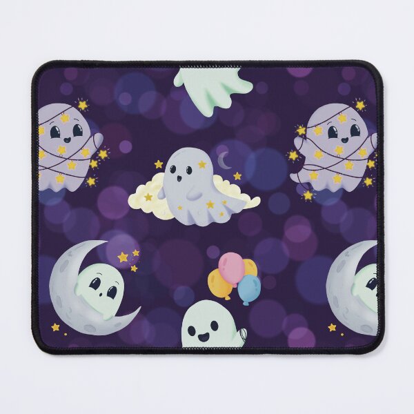 Item preview, Cute Celestial Ghosts and Stars Seamless Halloween Pattern designed and sold by StoriesInGrain.