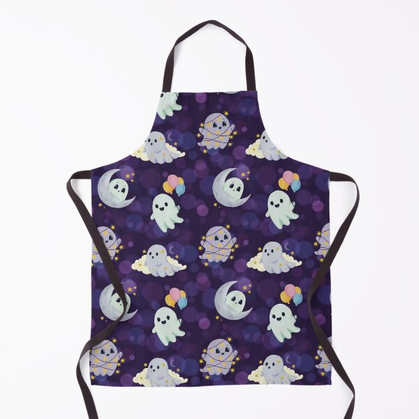 Item preview, Cute Celestial Ghosts and Stars Seamless Halloween Pattern designed and sold by StoriesInGrain.