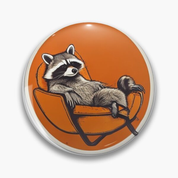Item preview, Mid Century Modern Egg Chair Jimothy Raccoon Meme designed and sold by Gurjeetpixelart.
