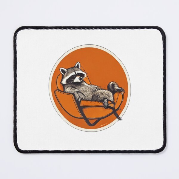 Item preview, Mid Century Modern Egg Chair Jimothy Raccoon Meme designed and sold by Gurjeetpixelart.
