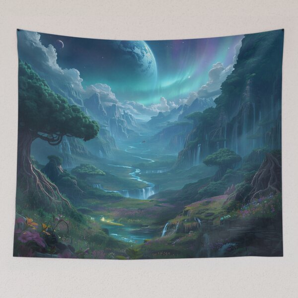 Item preview, Living Planet Heart Valley Alien Landscape designed and sold by Luminous Wilds.