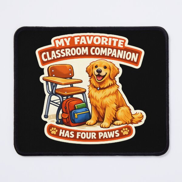 Item preview, My Favorite Classroom Companion Has Four Paws – Golden Retriever Teacher Back to School Design designed and sold by Sahil Randhawa.