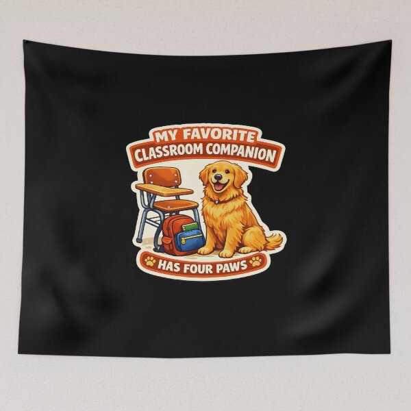Item preview, My Favorite Classroom Companion Has Four Paws – Golden Retriever Teacher Back to School Design designed and sold by Sahil Randhawa.