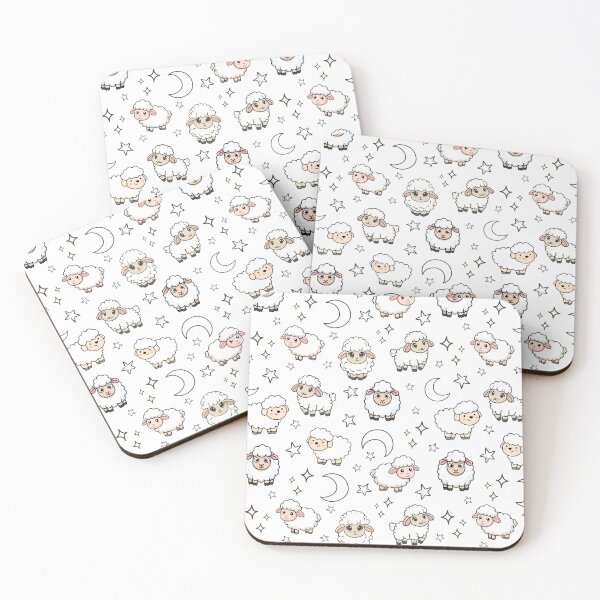 Item preview, Cute Sleeping Sheep and Moon with Stars designed and sold by AleksaDesignMTL.
