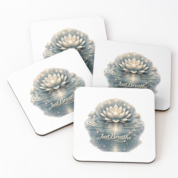 Item preview, Just Breathe Lotus | Mindfulness Meditation Watercolor | Zen Yoga Inspirational Quote designed and sold by imbreath.