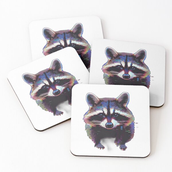 Item preview, Digital Glitch Art VHS Jimothy Raccoon Meme designed and sold by Gurjeetpixelart.
