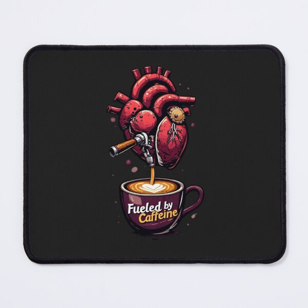 Item preview, Fueled by Caffeine – Crimson Steampunk Heart Coffee Machine designed and sold by Shift-Bloom.