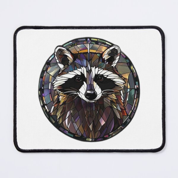 Item preview, Stained Glass Window Jimothy Raccoon Colorful Meme designed and sold by Gurjeetpixelart.
