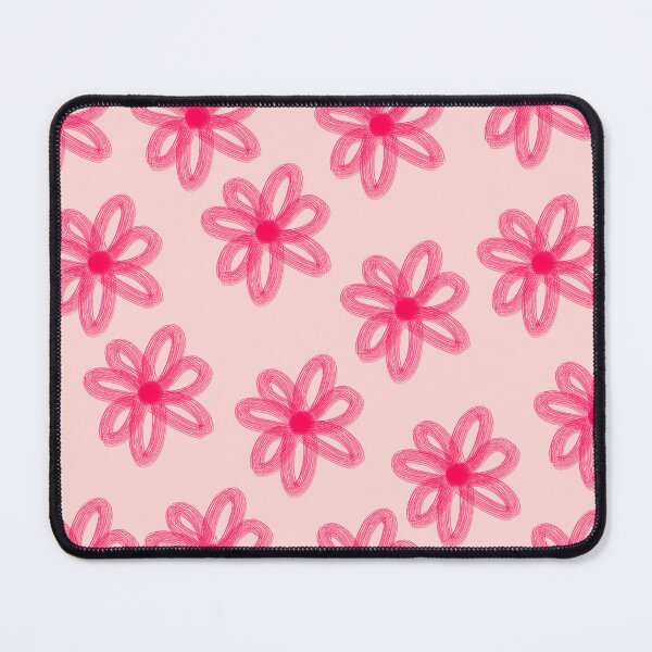Item preview, Hot Pink Scribble Flowers Pattern | Cute Hand Drawn Floral Aesthetic designed and sold by NOUURRRR.