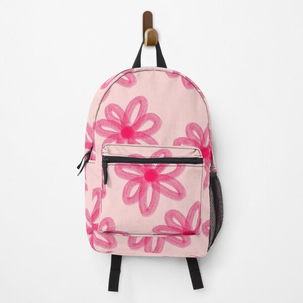 Item preview, Hot Pink Scribble Flowers Pattern | Cute Hand Drawn Floral Aesthetic designed and sold by NOUURRRR.