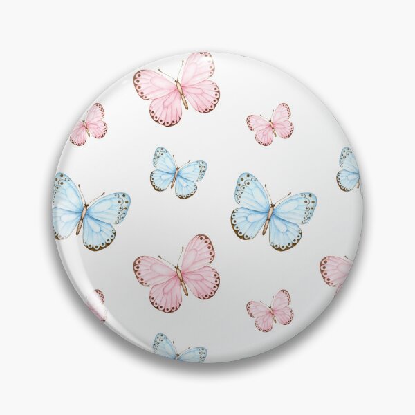Item preview, Pastel Blue & Pink Butterfly Seamless Pattern | Cute Aesthetic Floral Design designed and sold by     Fatma Creates.