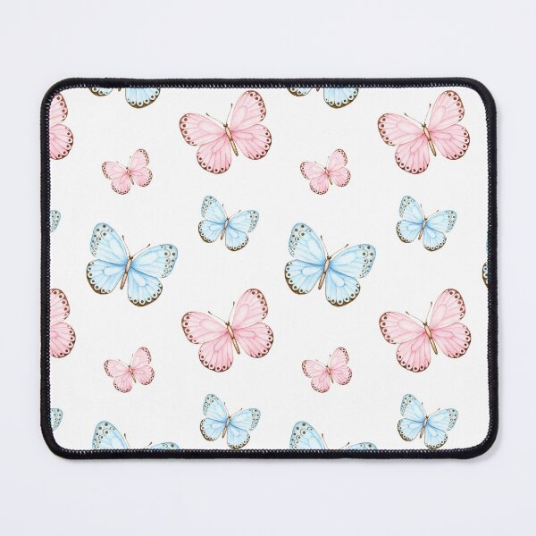 Item preview, Pastel Blue & Pink Butterfly Seamless Pattern | Cute Aesthetic Floral Design designed and sold by     Fatma Creates.