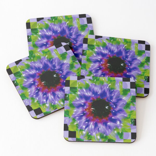 Item preview, Glossy Purple Flower Checkerboard designed and sold by bubblegoth.