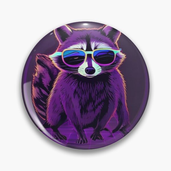 Item preview, 80s Outrun Shutter Shades Jimothy Raccoon Meme designed and sold by Gurjeetpixelart.