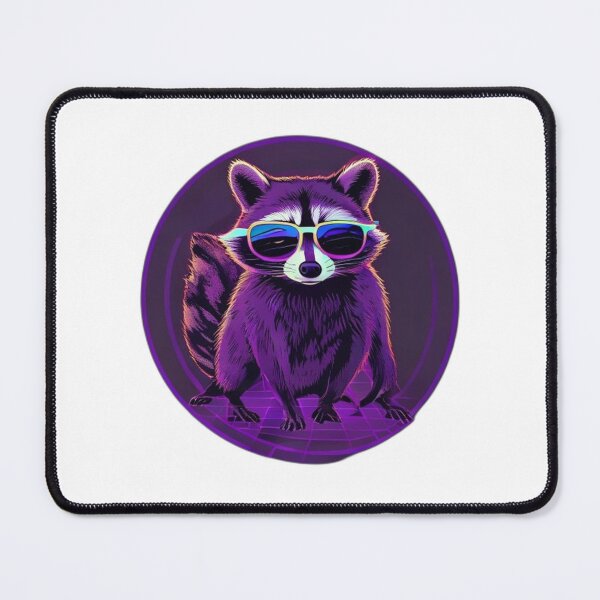 Item preview, 80s Outrun Shutter Shades Jimothy Raccoon Meme designed and sold by Gurjeetpixelart.
