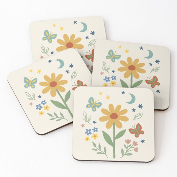 Item preview, Cute Little Meadow Nursery Art with Moon and Stars 1 designed and sold by Pasteltone.