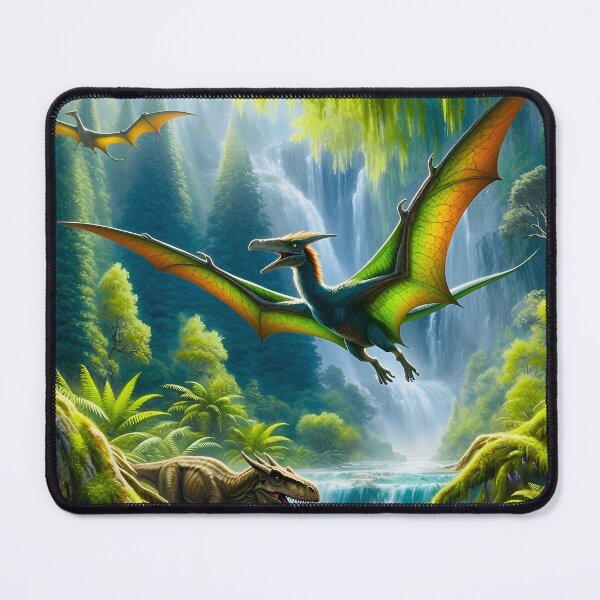 Item preview, Pterodactyl Soars in an Ancient Forest designed and sold by TinCatOutPost.
