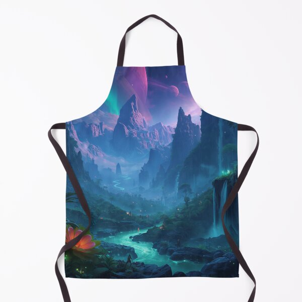 Item preview, Celestial Bioluminescent Mountain Alien Landscape designed and sold by Luminous Wilds.