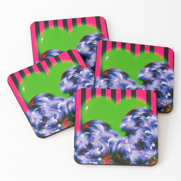 Item preview, Neon Purple Blooms Against Stripes designed and sold by bubblegoth.