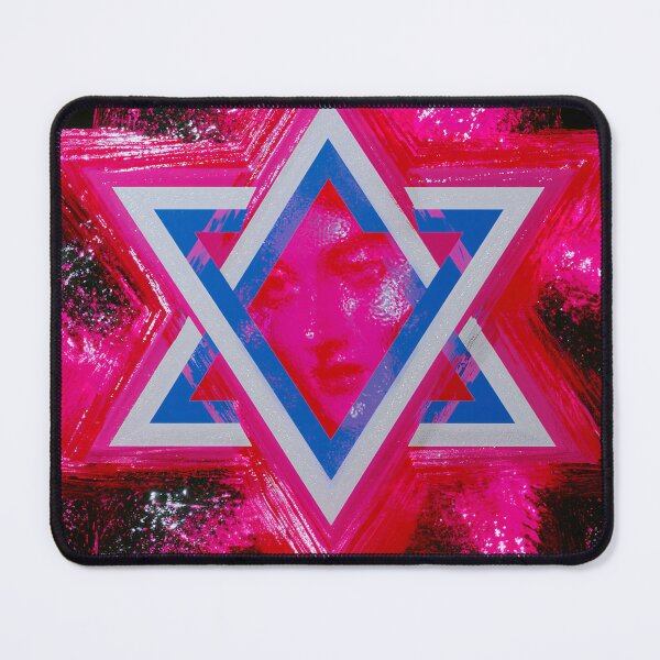 Item preview, Neon Pink Star of David Geometry designed and sold by bubblegoth.