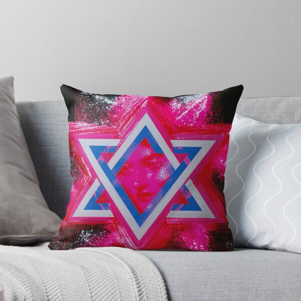 Item preview, Neon Pink Star of David Geometry designed and sold by bubblegoth.