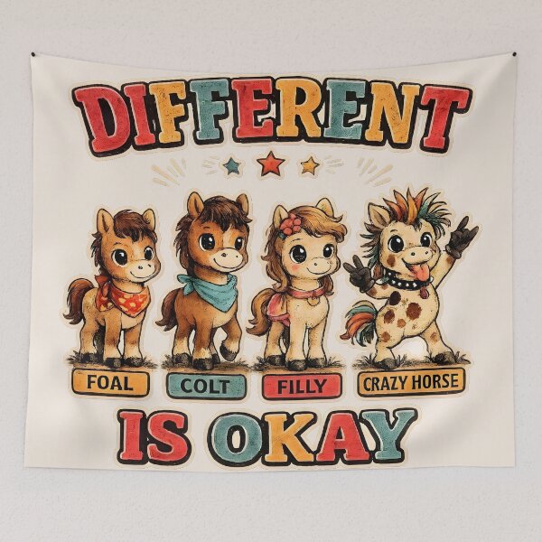 Item preview, Different Is Okay - Cute Horses designed and sold by radiogalaxy.