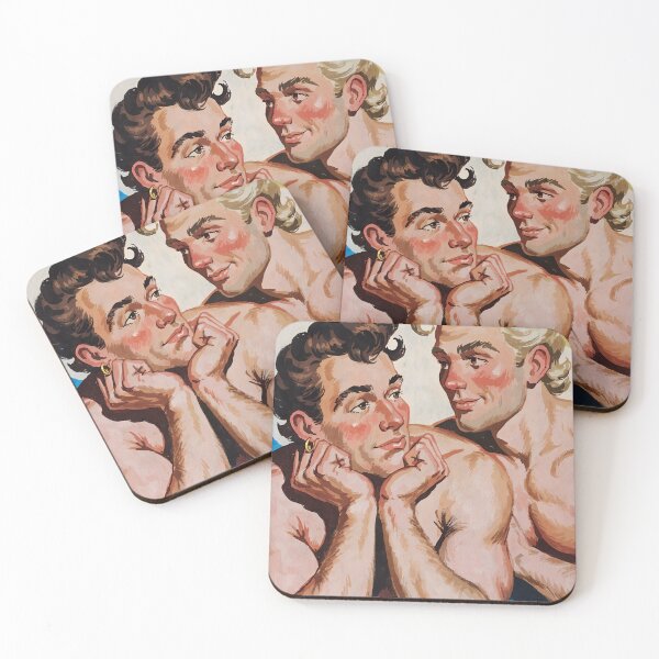 Item preview, Sunlit Lovers – Retro Queer Romance & Vintage Gay Art designed and sold by gayishdesign.