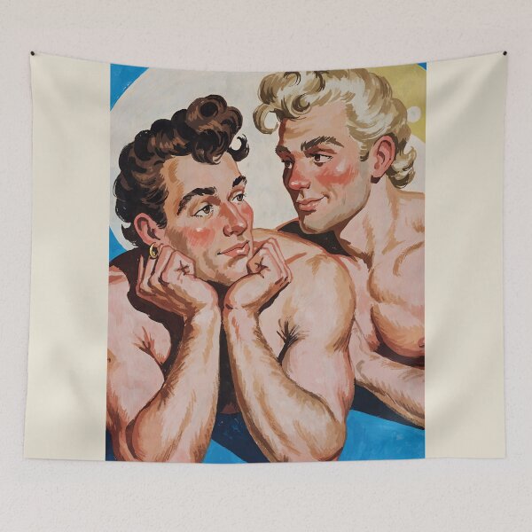 Item preview, Sunlit Lovers – Retro Queer Romance & Vintage Gay Art designed and sold by gayishdesign.